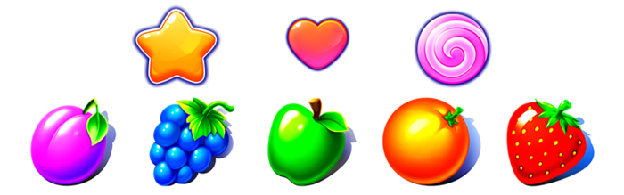 Simbolos de la Slots Fruit Party